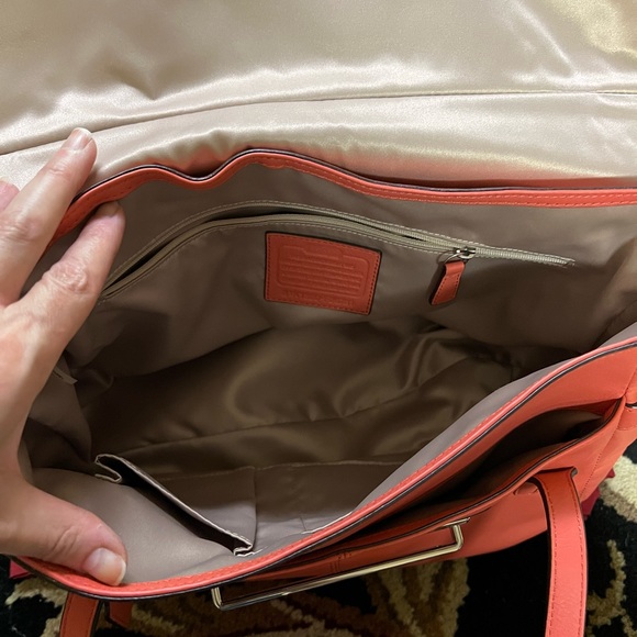 Coach Taylor Leather Flap Satchel - Picture 5 of 6